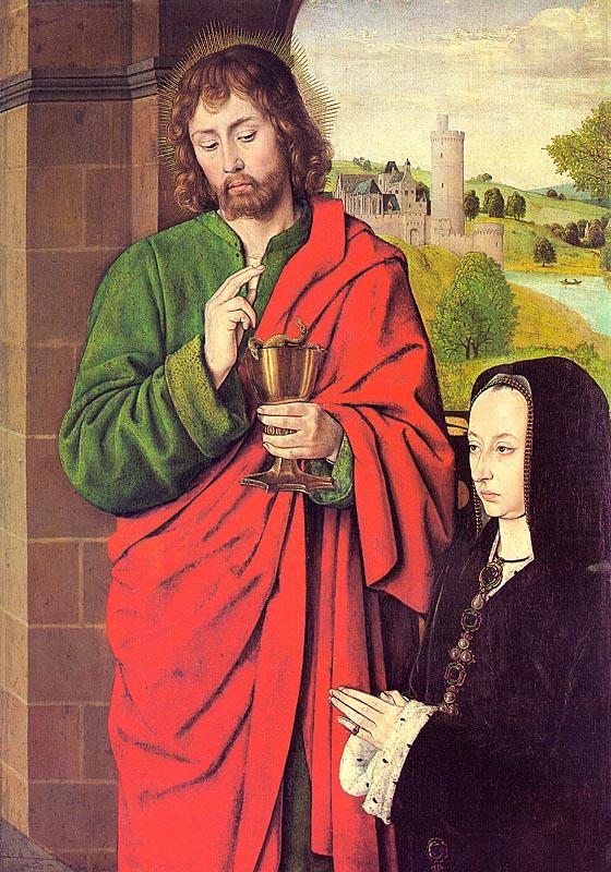 Master of Moulins Anne of France presented by Saint John the Evangelist china oil painting image
